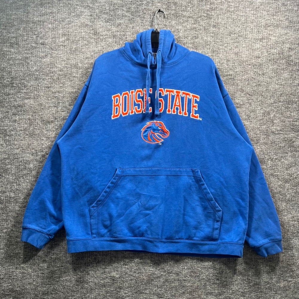 Boise State Broncos Hoodie Mens XL Blue Pullover Sweatshirt Logo